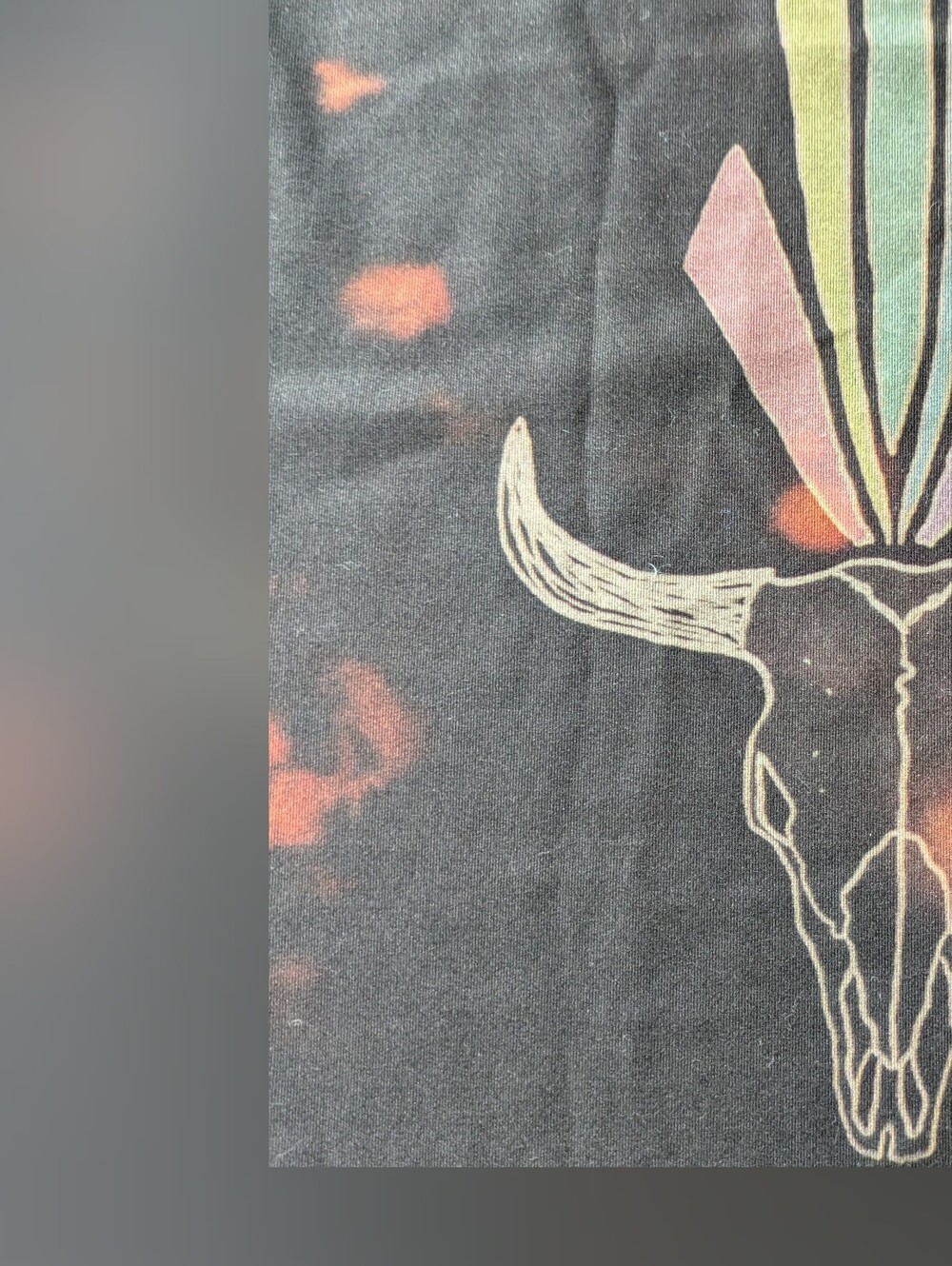 teeki Crop Muscle Festival XS T Shirt w Southwest Skull Graphic - Picture 6 of 6